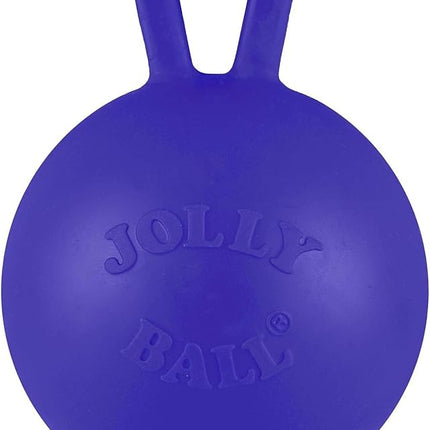 Jolly Pets Tug-n-Toss Heavy Duty Dog Toy Ball with Handle, 3 Inches/Mini, Blue, Model:403 BL