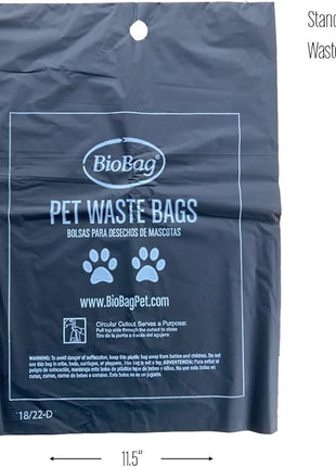 BioBag Premium Pet Waste Bags, Standard Size, 200 Count, Great For All Dog Breeds, Fits in Standard Park Dispensers