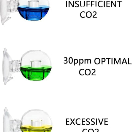 FZONE Aquatic CO2 Glass Drop Checker PH Monitor for Aquarium Plant Fish Tank