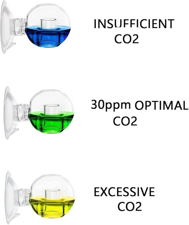FZONE Aquatic CO2 Glass Drop Checker PH Monitor for Aquarium Plant Fish Tank