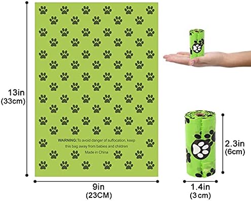 Biodegradable Dog Poop Bags Rolls with Pull-Ring Dispenser - 5 Fresh Scents, Large 9x13 Inch Plant-Based Bags, Leakproof & Easy Tear (Lavender Scent, Light Green, 240 Count, 16 Rolls)