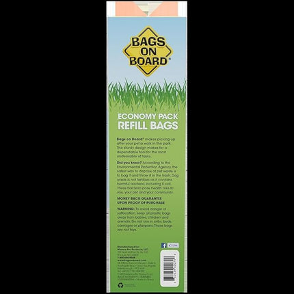 Bags On Board Dog Poop Bags - Strong, Leak Proof Dog Waste Bags - 9 x14 Inches, 315 Multi-Colored Bags