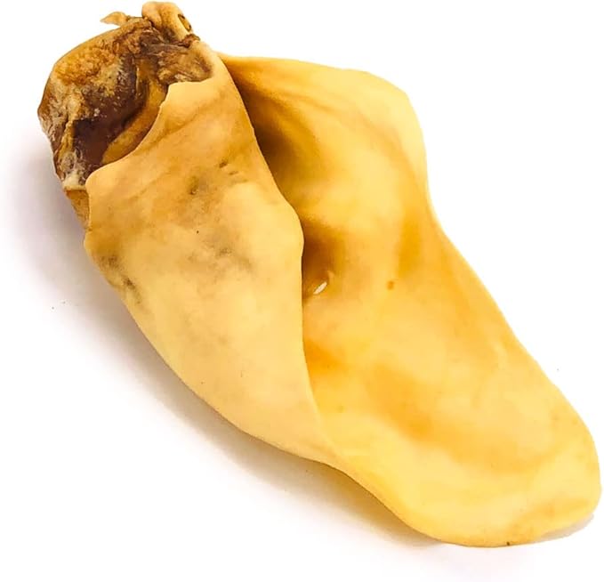 ValueBull Cow Ears, Varied Sizes/Shapes, 200 Count Bulk Pack - All Natural Dog Treats, 100% Angus Beef, Single Ingredient, Fully Digestible, Cleans Teeth & Gums