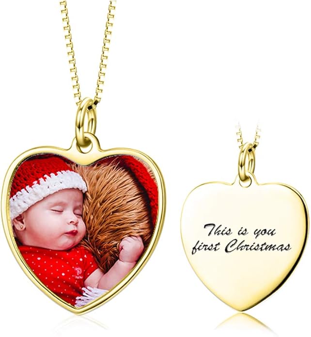 LONAGO Full Color Photo Picture Personalized Necklace Custom Etched Dog Tag Image Pendant with Message Name