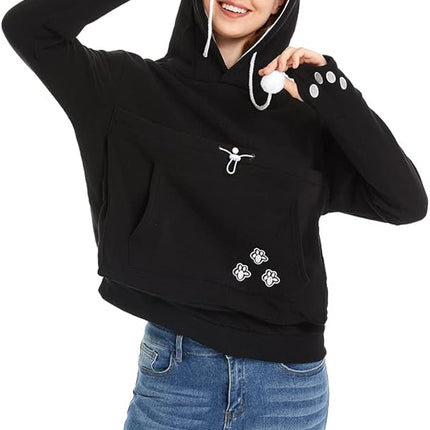LINYUCHEN Cat Dog Pouch Hoodie Large Pet Pouch Sweatshirt Puppy Kitten Holder Carrier Pullover Shirt Unisex Hoodies