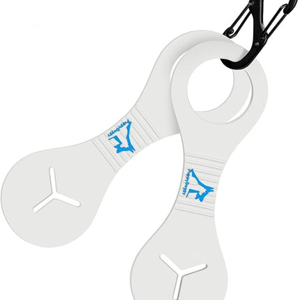 PuppyDoggy Dog Poop Bag Holder for Leash Waste Bag Carrier Dog Poop Bag Dispenser for Walking Running Bicycle Accessory 2 pieces (White)