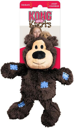 KONG Wild Knots Bears - Durable Dog Toys with Internal Knotted Ropes and Minimal Stuffing for Less Mess (Assorted Colors) (Small/Medium (2 Pack))