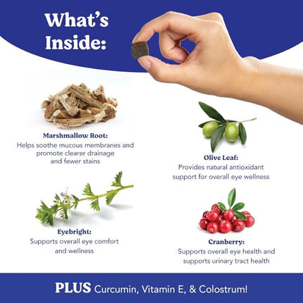 Angels' Eyes Natural Tear Stain Prevention Soft Chews for Dogs | Beef Flavor| for All Breeds | No Wheat No Corn | Daily Supplement | Proprietary Formula | 90ct