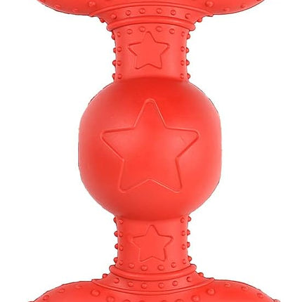 Natural Rubber Dog Toys for Medium Aggressive Chewers - Lifetime Replacement - Tough Tug War Dog Toy for Medium Dogs Tooth Clean, Red