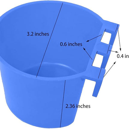Pack of 40 Cage Cups Birds Feeders Seed Bowl Chicken Feeding Watering Dish Rabbit Water Food Hanging Wire Cages Box 8 oz Coop Cups for Pet Parrot Parakeet Game Fowl Poultry Pigeon