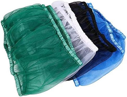 Bird Cage Seed Catcher (2 Pack), Airy Gauze Bird Cage Cover Seeds Guard Dust-Proof Universal Birdcage Accessories Mesh Net Cover (Blue + Green, XL)