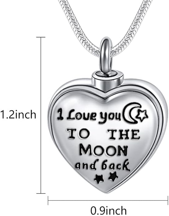 Farfume Personalized Pet Urn Necklace for Dog Cat Ashes Cremation Pet Memorial Customized Photo Text Engraving Pendant Keepsake Funeral Jewelry