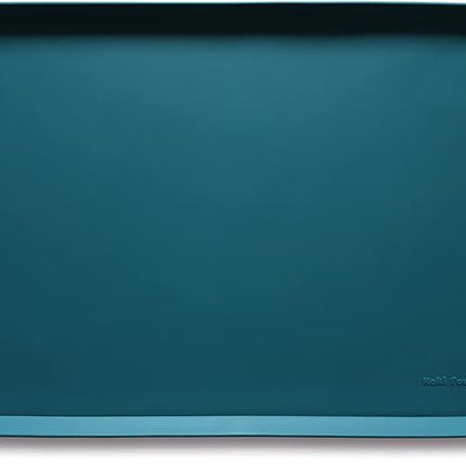 Hoki Found L Silicone Pet Food Mats - Non Slip Dog Cat Bowl Placemats - Waterproof Dog Cat Food Mats - For Carpet & Sicilian Ocean