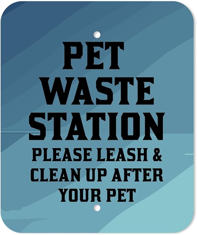 DISPENSE-ART™ collection "Countryside" - Custom UV printed design on rust-proof aluminum starter dog waste station/roll bag system - Includes 400 dog waste bags & 10x12 Sign