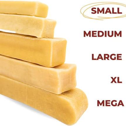 Bully Bunches Small Authentic Yak Cheese Himalayan Chews for Small Dogs & Puppies - All Natural Dog Treat Dental Chews, Made with Real Yak Milk for Teething - Lactose & Rawhide Free (3 Pk)