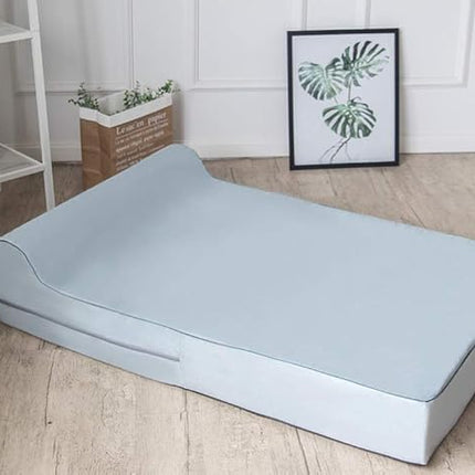 KOPEKS Orthopedic Memory Foam Dog Bed 7" Inch Thick Extra Large Dog Bed With Pillow Grey 50"x34"x10" Includes Waterproof Liner and Durable Removable Cover With Smart Design