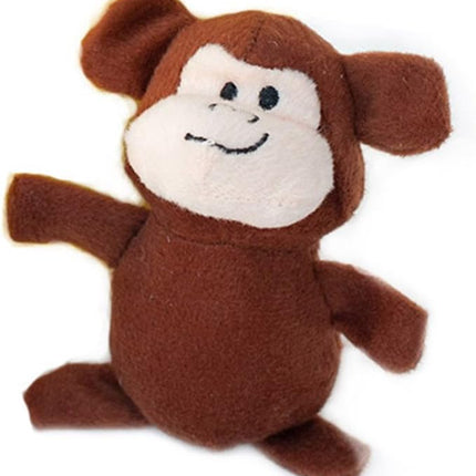 ZippyPaws Burrow Replacement Miniz - Interactive Dog & Puppy Toys for Boredom, Stimulating Pet Products to Keep Them Busy, Plush Refills for Hide & Seek Puzzle, Squeaky Toy for Enrichment - Monkeys