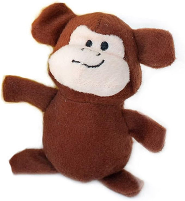 ZippyPaws Burrow Replacement Miniz - Interactive Dog & Puppy Toys for Boredom, Stimulating Pet Products to Keep Them Busy, Plush Refills for Hide & Seek Puzzle, Squeaky Toy for Enrichment - Monkeys