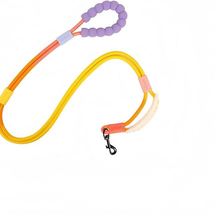 Hands Free Dog Leash Dual Handle, Wearable Leashes for Dog, Padded Waist Belts and Rotating Metal Clip,for Small Medium Large Dogs (18+ lbs) Walking Training Running (Yellow-Orange, 5.5 FT)