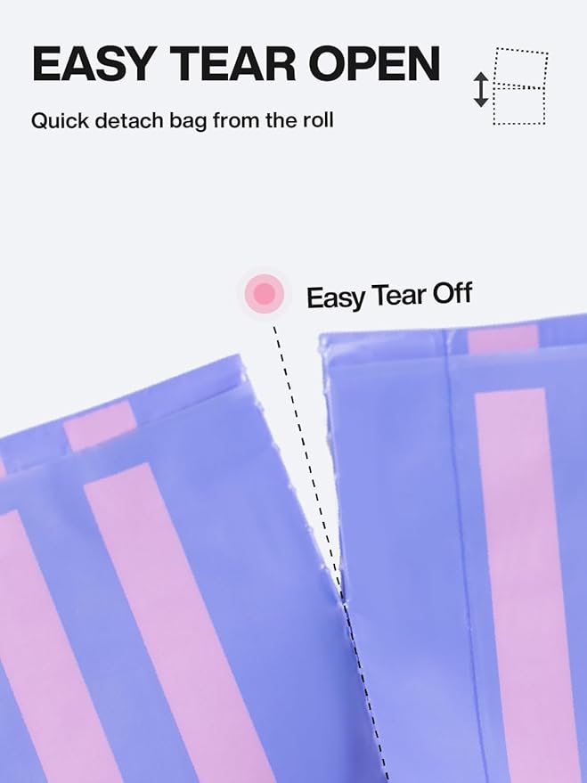 Poop Bags for Dogs Jasmine Scented Dog Poop Bags Rolls Leak Proof Extra Thick Waste Bag Refill Rolls 180 Counts