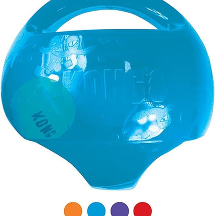 KONG Jumbler Ball - Interactive Toy for Dog & Puppy Playtime - Fetch Toy with Tennis Ball - Dog Supplies for Engaging Play - for Medium/Large Dogs - Assorted Colors