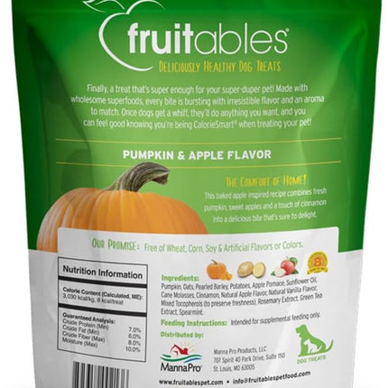 Fruitables Baked Dog Treats, Healthy Pumpkin Treat for Dogs, Low Calorie & Delicious, No Wheat, Corn or Soy, Made in the USA, Pumpkin and Apple Flavor, 7oz