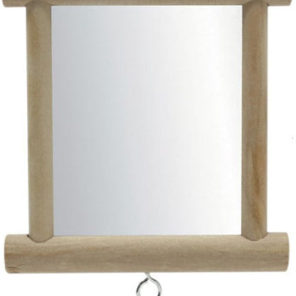 Hypeety Pet Bird Mirror with Bell Interactive Parrot Toy for Parrot Macaw African Greys Budgies Cockatoo Parakeet Cockatiels Conure Lovebird Cage Bells Mirror (C)