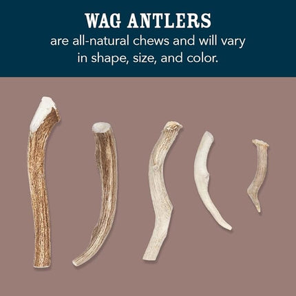 Amazon Brand - Wag Split Elk Antler, Naturally Shed, Long Lasting for Aggressive Chewers, Large (Best for Dogs 30-45 lbs)
