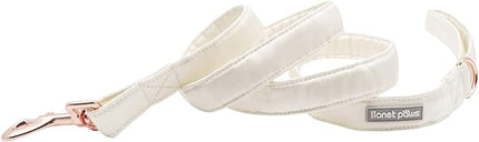 Lionet Paws Dog Leash - Off White Leash for Small Medium Large Dogs Matching Collar for Girl and Boy
