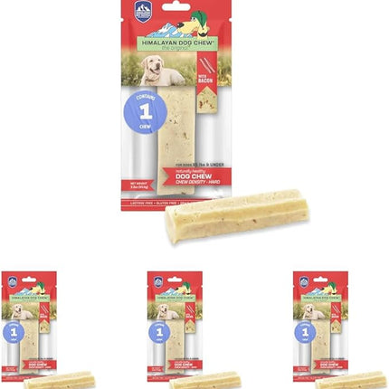 Himalayan Chew Premium Yak Cheese Himalayan Chews, Bacon, 1 Large Treat, 3.3 oz, Treats Large Breed, All Natural, Long Lasting Chews for Aggressive Chewers, s Under 55 lbs