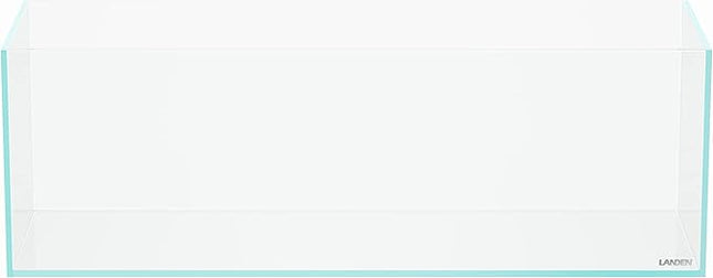 LANDEN 60L 5.8 Gal Rimless Low Iron Aquarium Long Fish Tank,Bookshelf Aquarium,W23.6×D7.87×H7.87 in(60x20x20cm) 5mm Thickness with Black Nano Foam Leveling mat Included