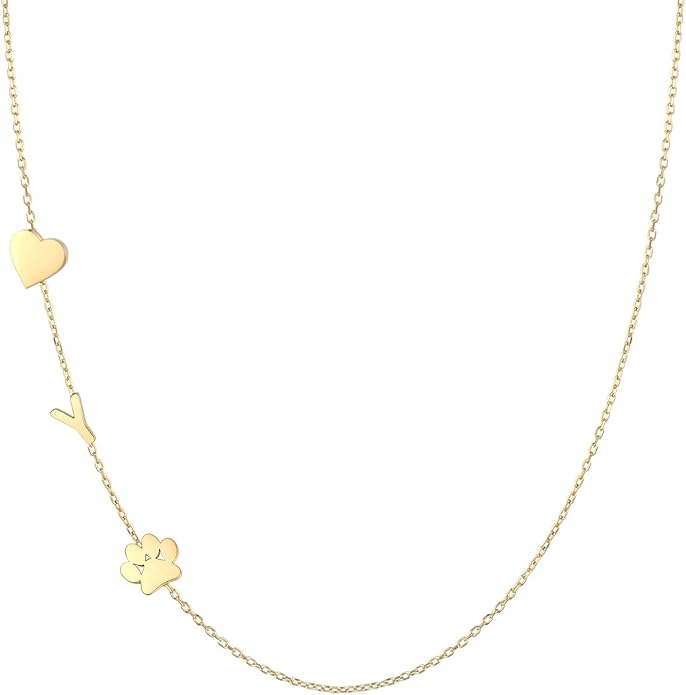 Personalized Sideways Paw Print and Initial Necklace, Dog Cat Mom Gift Pet Memorial Gifts Mothers Day for Women