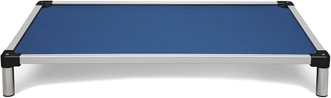 K9 Ballistics Chew Proof Elevated Outdoor Cooling Cot Bed for Medium Dogs - Virtually Indestructible, Preassembled, Withstands Aggressive Chewers - M, Blue Quartz Ripstop