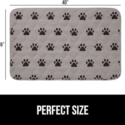 GORILLA GRIP Washable Puppy Pads, 40x26, Slip Resistant Dog Crate Mat, Waterproof Cloth Pee Pad for Training Puppies in Playpen, Reusable Pet Incontinence Blanket, Protects Sofa, Furniture, Floors