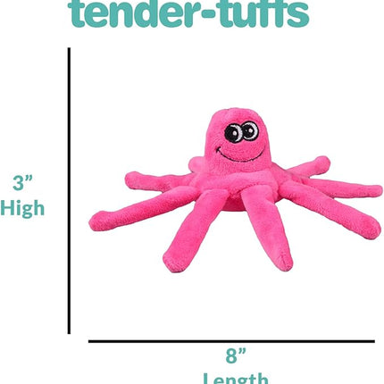 SmartPetLove Snuggle Puppy Tender-Tuffs Small Dog Toys - Pink Plush Octopus Dog Toy for Small Breeds with Puncture Resistant Squeaker