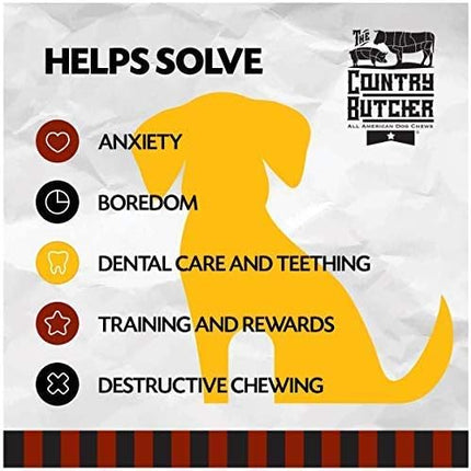 Knuckle Dog Bone Variety Pack for Aggressive Chewers, Large and Medium Breed Dog Treat, Natural, Tough, Chew Toy, Made in The USA, 6 Count