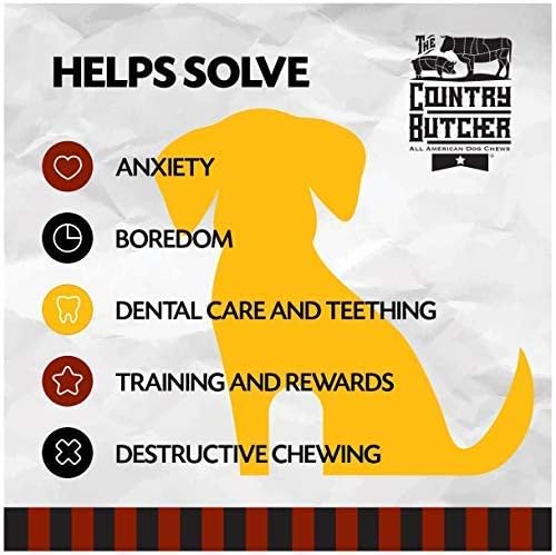 Beef Knee Caps Dog Bones for Aggressive Chewers, Large and Medium Breed Dog Treat, Natural, Tough, Chew Toy, Made in The USA, 10 Count