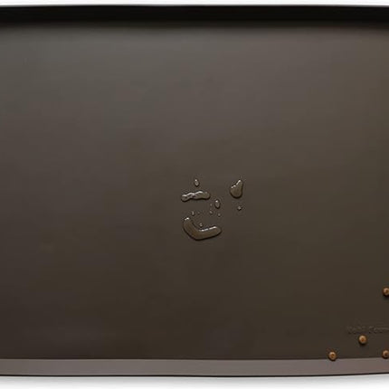 Hoki Found XX-Large Silicone Pet Food Mats Tray - Non Slip Pet Dog Cat Bowl Mats Placemat - Dog Pet Cat Feeding Mat - Waterproof Dog Cat Food Mats -Pet Water Mats for Carpet - Coffee