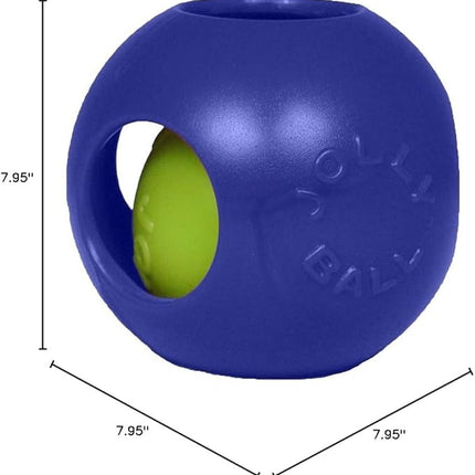 Jolly Pets Teaser Ball Dog Toy, Large/8 Inches, Blue, Model Number: 1508 BL