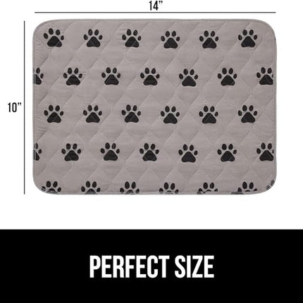 GORILLA GRIP Washable Puppy Pads, Slip Resistant Dog Crate Mat, Waterproof Cloth Pee Pad for Training Puppies in Playpen, Reusable Pet Incontinence Blanket, Protects Sofa, Furniture, 14x10 Pack of 2