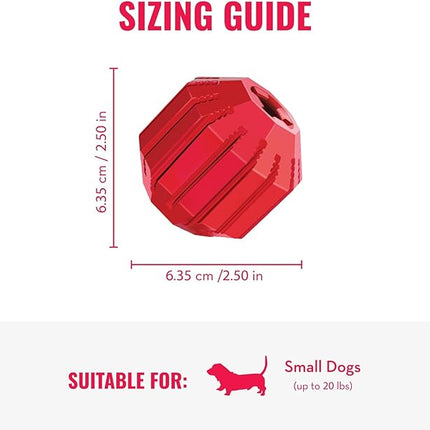 KONG Stuff-A-Ball - Durable Chew Toy for Dogs - Natural Rubber Dog Toy for Dental Health - Pet Toy for Chewing & Teeth Cleaning - Stuffable Toy for Dog Treats & Snacks - for Small Dogs
