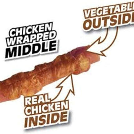 SmartBones Chicken-Wrapped Sticks, Treat Your Dog to a Rawhide-Free Chew Made With Real Chicken and Peanut Butter 8 Count (Pack of 1)