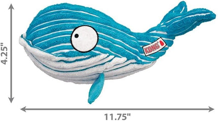 KONG - CuteSeas Whale - Corduroy Plush Dog Toy - For Large Dogs