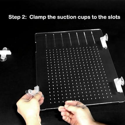 Acrylic Aquarium Divider Kit 5.5/10 / 20L / 20H / 29 / 40B / 55/75 / 125gal Fish Tank with Suction Cups