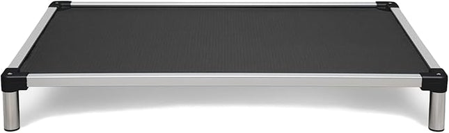 K9 Ballistics Chew Proof Elevated Outdoor Cooling Cot Bed for X Large Dogs - Virtually Indestructible, Preassembled, Withstands Aggressive Chewers - XL, Obsidian Black Ripstop