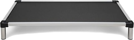 K9 Ballistics Chew Proof Elevated Cooling Dog Bed - Made for Aggressive Chewers, Virtually Indestructible, Ripstop Fabric with No Padding, Pre-Assembled - Small, Obsidian Black Ripstop