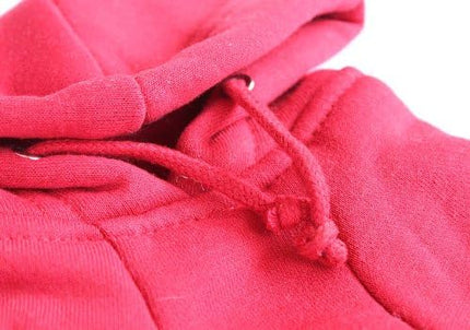 Lovelonglong Blank Basic Hoodie Sweatshirt for Dogs 100% Cotton Fits Small Medium Dachshund Large Dog Red D-L