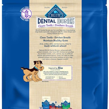 Blue Buffalo Dental Bones Large Natural Dental Chew Dog Treats Bag Jumbo Pack