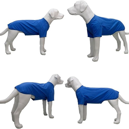 Lovelonglong Pet Clothing Dog Costumes Basic Blank T-Shirt Tee Shirts for Large Dogs Blue XXXXL