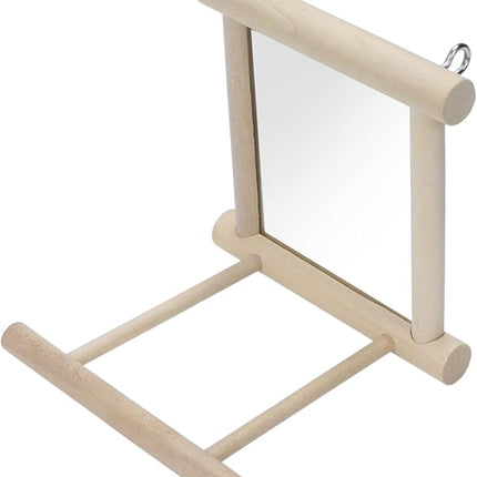 Bird Mirror with Perch Bird Toys for Parrots Budgies Parakeets Cockatiels Lovebirds Finches Canaries